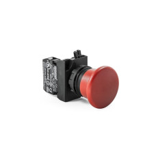 Кнопка "грибок" аварійна d=40мм без фіксації (1НЗ) червона - пластик IP65