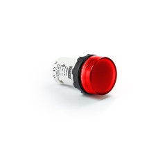 Моноблочная светосигнальная арматура светодиодная 110В АС красная (плоское стекло)