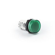 Моноблочна світлосигнальна арматура світлодіодна 110В АС зелена (плоске скло)