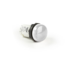 Моноблочна світлосигнальна арматура світлодіодна 12В АС/DC біла (ячеистое скло)