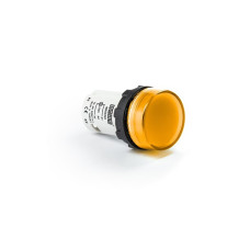 Моноблочная светосигнальная арматура светодиодная 220В АС желтая (плоское стекло)
