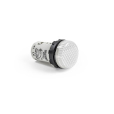 Моноблочна світлосигнальна арматура світлодіодна 24В АС/DC біла (ячеистое скло)