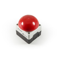 Пост чорно-сірий з кнопкою "грибок" без фіксації червона d=72mm (1НЗ)