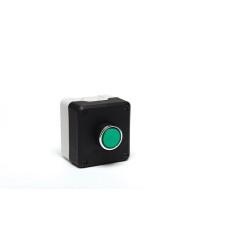 Пост чорно-сірий з зеленою кнопкою (1НО)