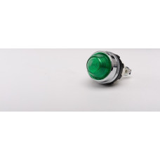 Сигнальна арматура 22мм із конічною лінзою лампа 220В зелена