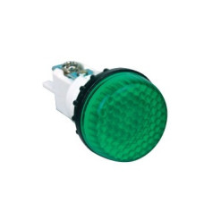 Сигнальна арматура 22мм з різьбою та затисками лампа неонова  220В зелена