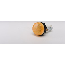 Сигнальна арматура 22мм з різьбою та затисками лампа неонова  220В жовта