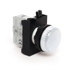 Сигнальна арматура із світлодіодом 100-250 В AC (біла) - пластик IP65