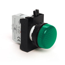 Сигнальна арматура із світлодіодом 100-250 В AC (зелена) - пластик IP65