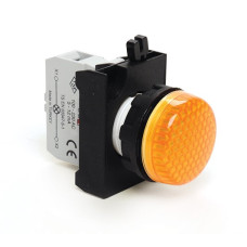 Сигнальна арматура із світлодіодом 100-250 В AC (жовта) - пластик IP65