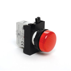 Сигнальная арматура со светодиодом 12-30 В AC/DC (красная) – пластик IP65