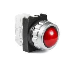 Сигнальна арматура із світлодіодом червоним 12-30В AC/DC діаметр отвору 30