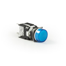 Світлосигнальна арматура кругла синя LED 24V AC/DC