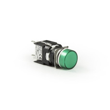 Светосигнальная арматура круглая зеленая LED 24V AC/DC