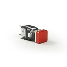 Світлосигнальна арматура квадратна червона LED 24V AC/DC
