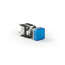 Светосигнальная арматура квадратная синяя LED 24V AC/DC