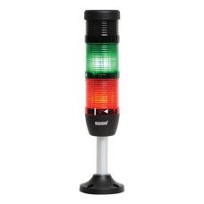 Світлова колона діаметр 50мм 3 яруси (червоний, зелений, зумер), світлодіод блимаючий 220В AC алюмінієвий патрубок 100мм