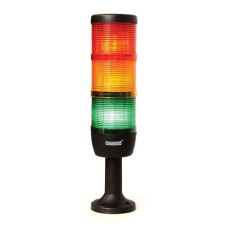 Световая колонна диаметр 70мм 3 яруса (красный, зеленый, желтый) светодиод 220V AC пластиковый патрубок 110мм