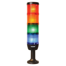 Світлова колона діаметр 70мм 4 яруси (червоний, зелений, жовтий, синій) світлодіод 220V AC пластиковий патрубок 110мм