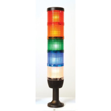 Світлова колона діаметр 70мм 5 ярусів (червоний, зелений, жовтий, синій, білий) світлодіод 220V AC пластиковий патрубок 110мм