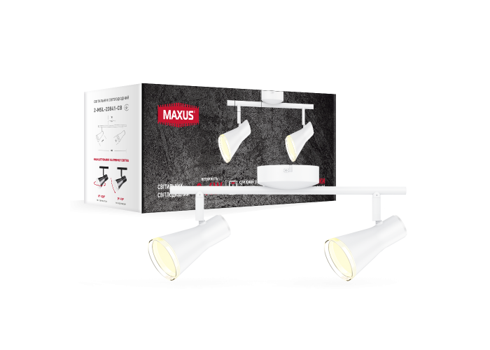 Спот світильник на 2 лампи MAXUS MSL-02C 2x4W 4100K білий