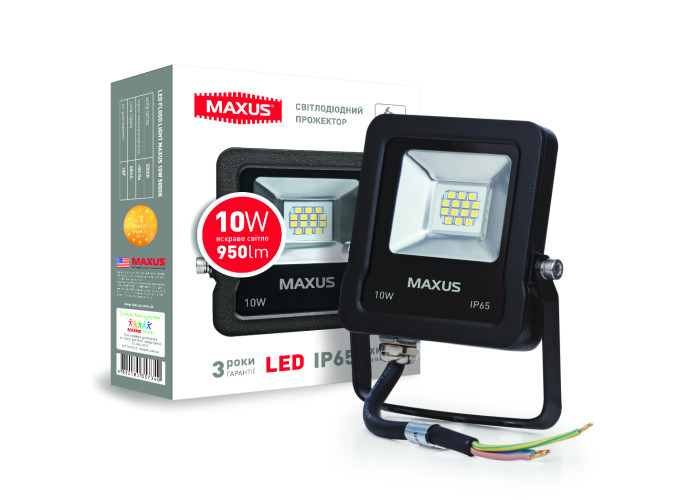 Світлодіодний прожектор MAXUS 10W, 5000K