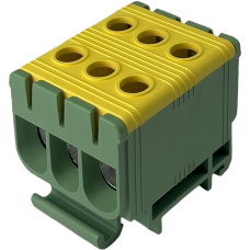 Клемма FT1050G 3P, Cu: 2.5-50 / Al: 6-50 мм2, желто-зеленая.