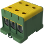 Клемма FT1150G 3P, Cu: 35-150 / Al: 35-150 мм2, желто-зеленая.