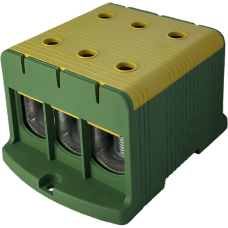Клемма FT1240G 3P, Cu: 35-240 / Al: 35-240 мм2, желто-зеленая.
