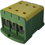 Клемма FT1240G 3P, Cu: 35-240 / Al: 35-240 мм2, желто-зеленая.