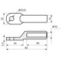 Наконечник кабельный алюминиевый CL/AL-50-10