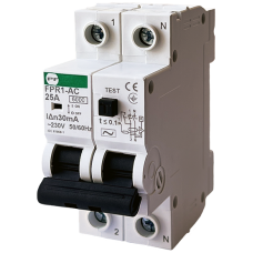 Реле защитного отключения FPR1-AC 25А/0,03A 2P АС 6kA