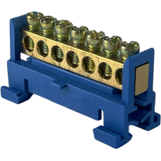 Шина нульова SPF607B 7 6x9мм2 (синя)