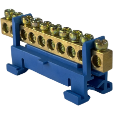 Шина нульова SPF610B 10 6x9мм2 (синя)