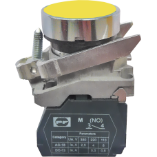 Выключатель кнопочный металлический FP4-BA51 1NO (желтый)