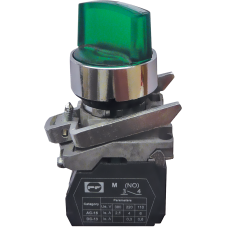 Выключатель кнопочный металлический FP4-BK3365230 2NО(зеленый)