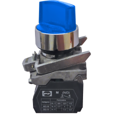 Выключатель кнопочный металлический FP4-BK3665230 2NО(голубой)