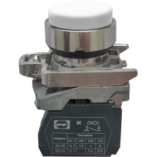 Выключатель кнопочный металлический FP4-BL11 1NO (белый)