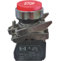 Вимикач кнопковий металевий FP4-BL4342 1NC (STOP, червоний)