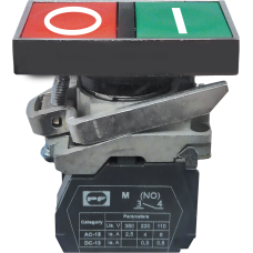 Вимикач кнопковий металевий FP4-BL8325 1NO 1NC (зел-червон)