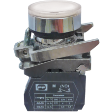 Вимикач кнопковий металевий FP4-BW3161230 1NO (білий)