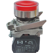 Вимикач кнопковий металевий FP4-BW3461230 1NC (червоний)