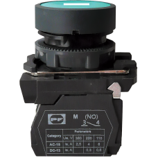 Вимикач кнопковий пластиковий FP5-AA3311 1NO (I, зелений)