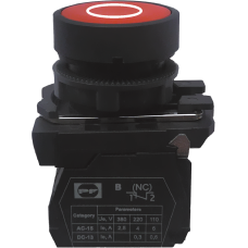 Вимикач кнопковий пластиковий FP5-AA4322 1NC (O, червоний)