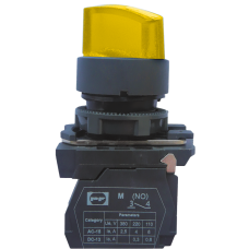 Выключатель кнопочный пластиковый FP5-AK3565230 2NO (желтый)