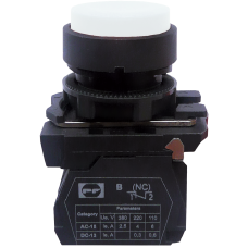 Выключатель кнопочный пластиковый FP5-AL11 1NO (белый)