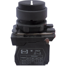 Выключатель кнопочный пластиковый FP5-AL3351 1NO (белая стрелка вверх, черный)