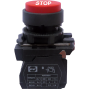 Выключатель кнопочный пластиковый FP5-AL4342 1NC (STOP, красный)