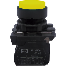 Выключатель кнопочный пластиковый FP5-AL51 1NO (желтый)