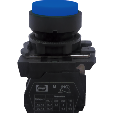 Выключатель кнопочный пластиковый FP5-AL61 1NO (голубой)